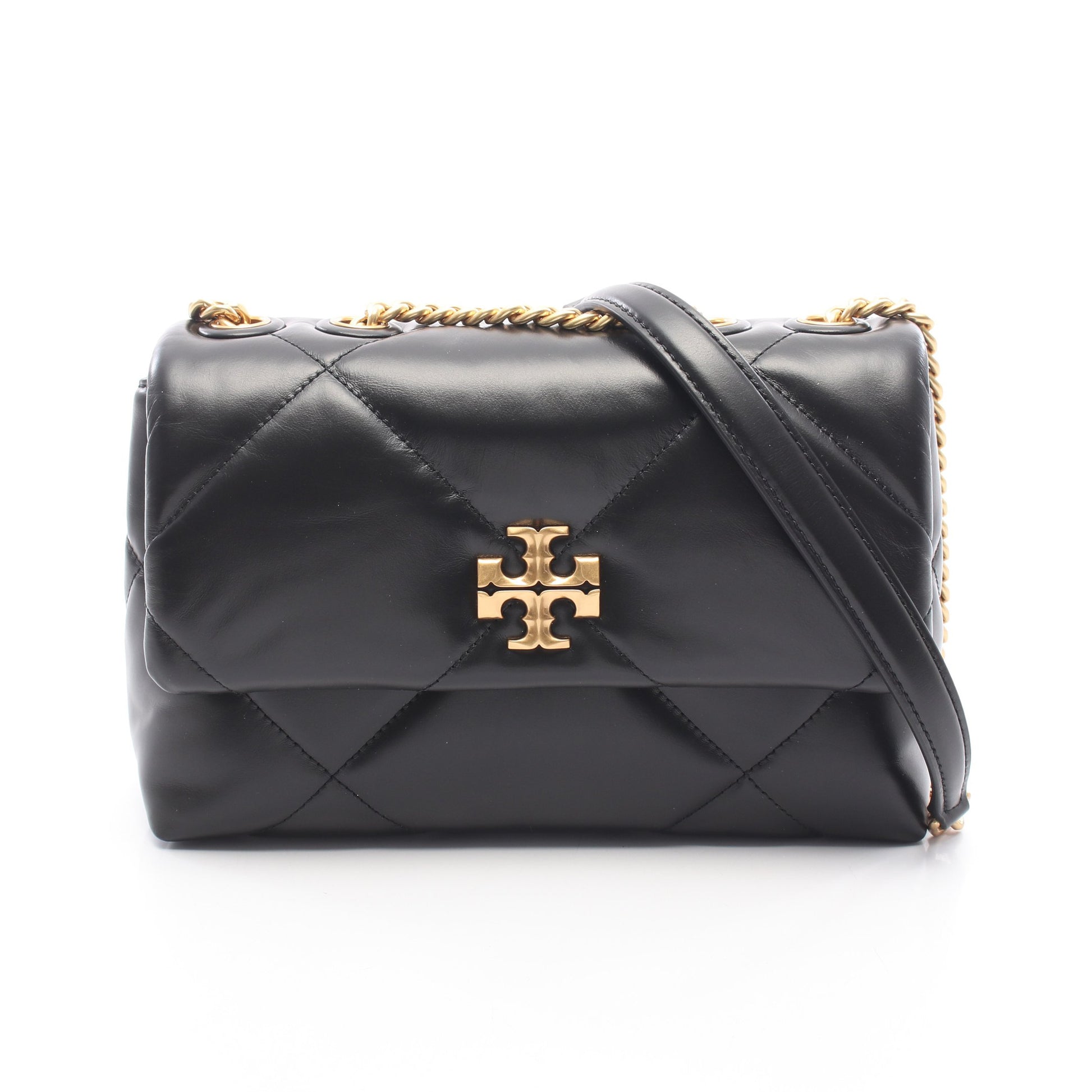 KIRA キラ ダイヤモンドキルト コンバーチブル スモール チェーンショルダーバッグ レザー ブラック トリーバーチ バッグ TORY BURCH