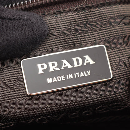 CANAPA SOFT ショルダーバッグ キャンバス レザー ベージュ ライトブラウン プラダ バッグ PRADA