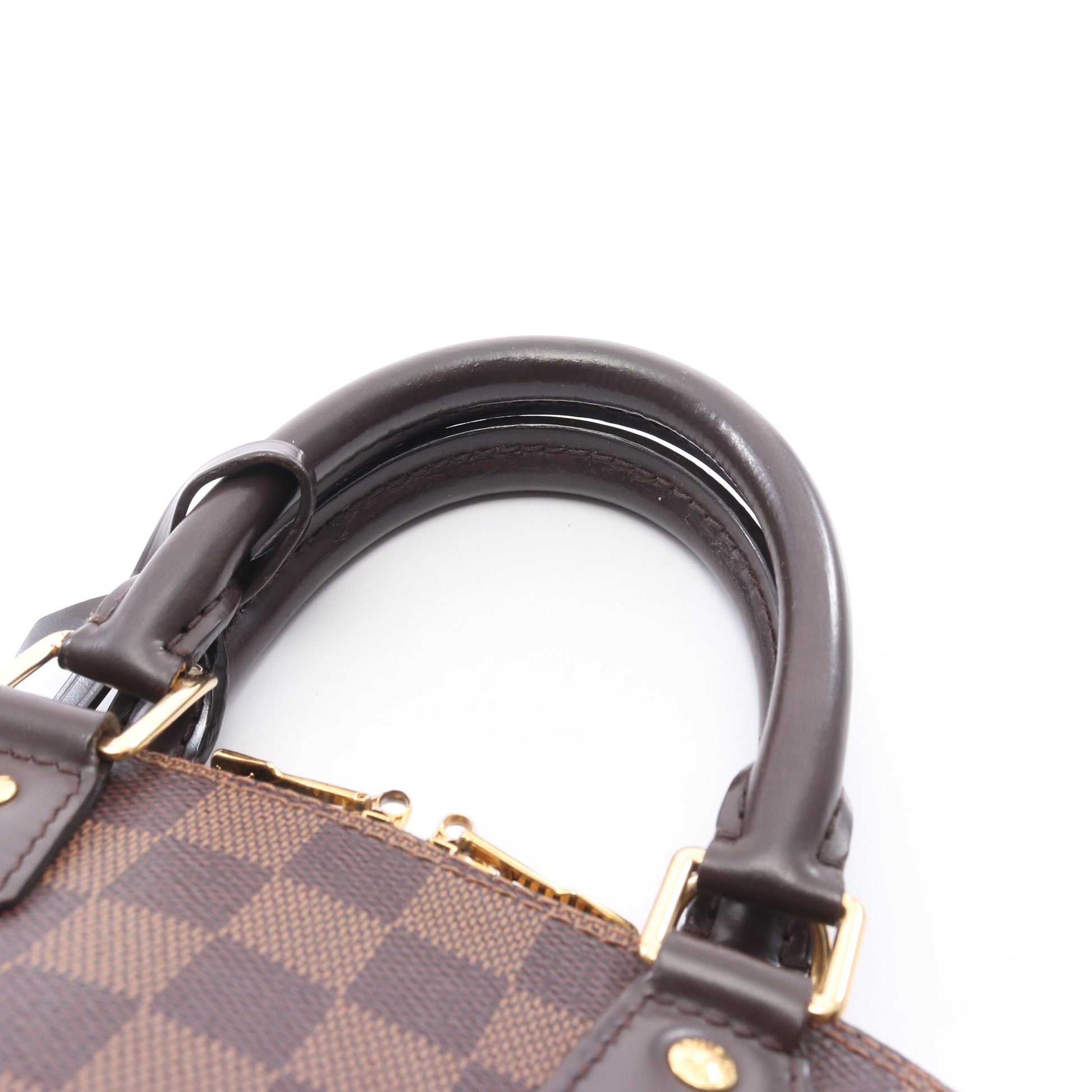 アルマBB ダミエエベヌ ハンドバッグ PVC レザー ブラウン ルイヴィトン バッグ LOUIS VUITTON