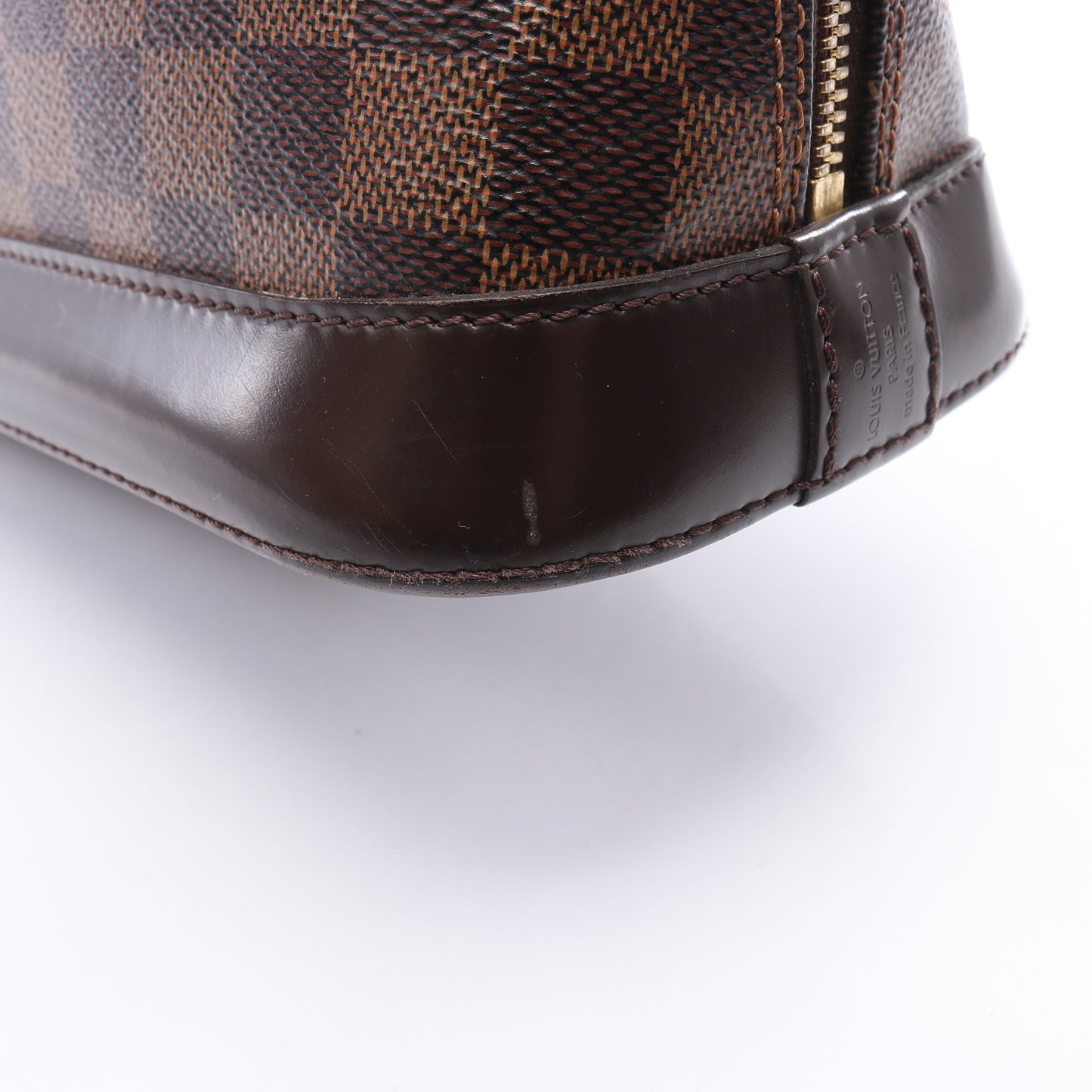 アルマBB ダミエエベヌ ハンドバッグ PVC レザー ブラウン ルイヴィトン バッグ LOUIS VUITTON