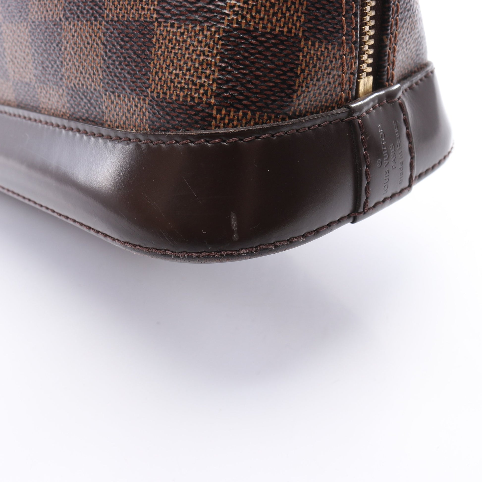 アルマBB ダミエエベヌ ハンドバッグ PVC レザー ブラウン ルイヴィトン バッグ LOUIS VUITTON