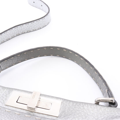 ピーカブー レギュラー セレリア 2WAY ハンドバッグ レザー シルバー フェンディ バッグ FENDI