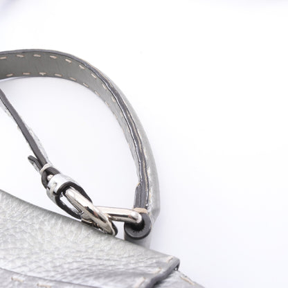 ピーカブー レギュラー セレリア 2WAY ハンドバッグ レザー シルバー フェンディ バッグ FENDI