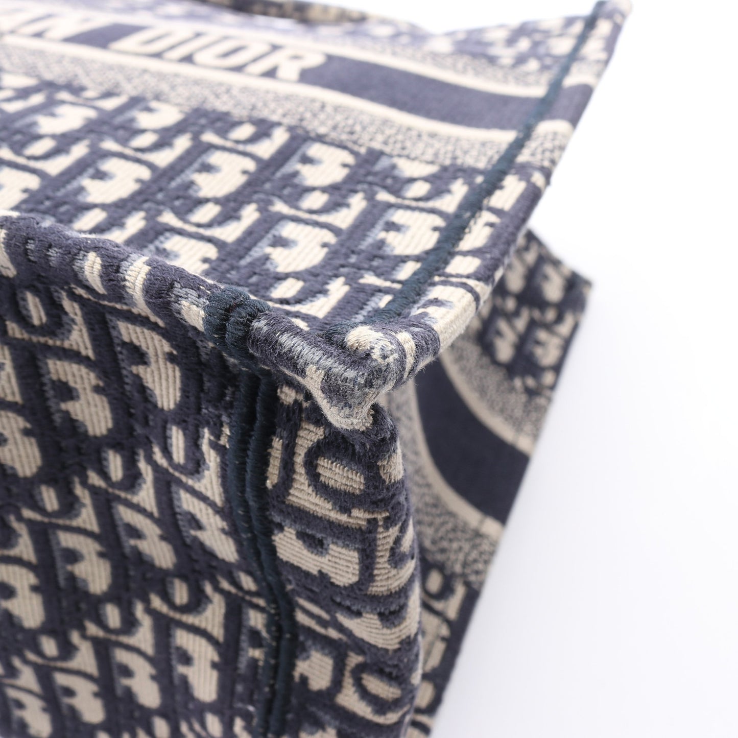 BOOK TOTE ブックトート ミディアム オブリークエンブロイダリー ハンドバッグ トートバッグ キャンバス ネイビー ベージュ クリスチャンディオール バッグ Christian Dior