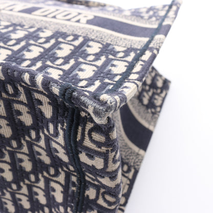 BOOK TOTE ブックトート ミディアム オブリークエンブロイダリー ハンドバッグ トートバッグ キャンバス ネイビー ベージュ クリスチャンディオール バッグ Christian Dior