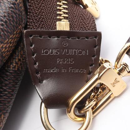 エヴァ ダミエエベヌ 2WAY チェーンハンドバッグ PVC レザー ブラウン ルイヴィトン バッグ LOUIS VUITTON