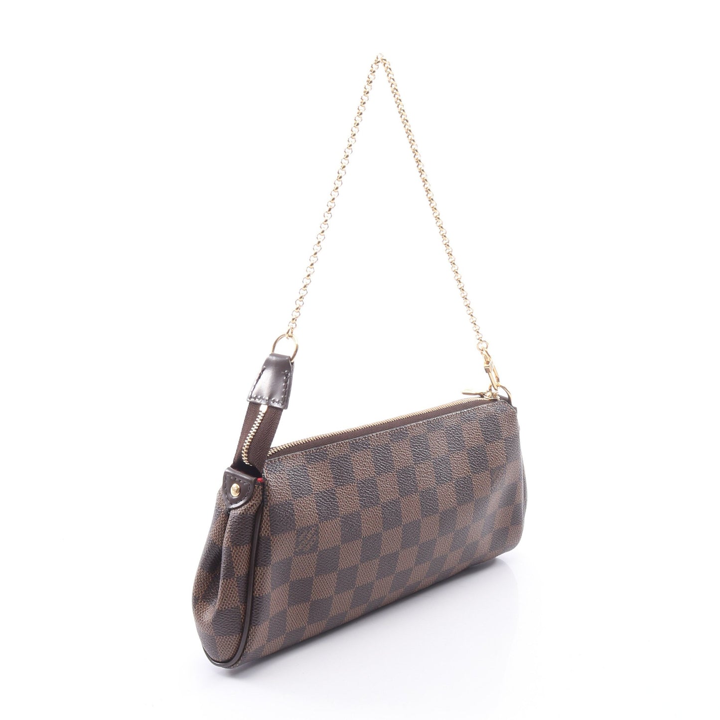 エヴァ ダミエエベヌ 2WAY チェーンハンドバッグ PVC レザー ブラウン ルイヴィトン バッグ LOUIS VUITTON