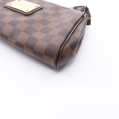 エヴァ ダミエエベヌ 2WAY チェーンハンドバッグ PVC レザー ブラウン ルイヴィトン バッグ LOUIS VUITTON