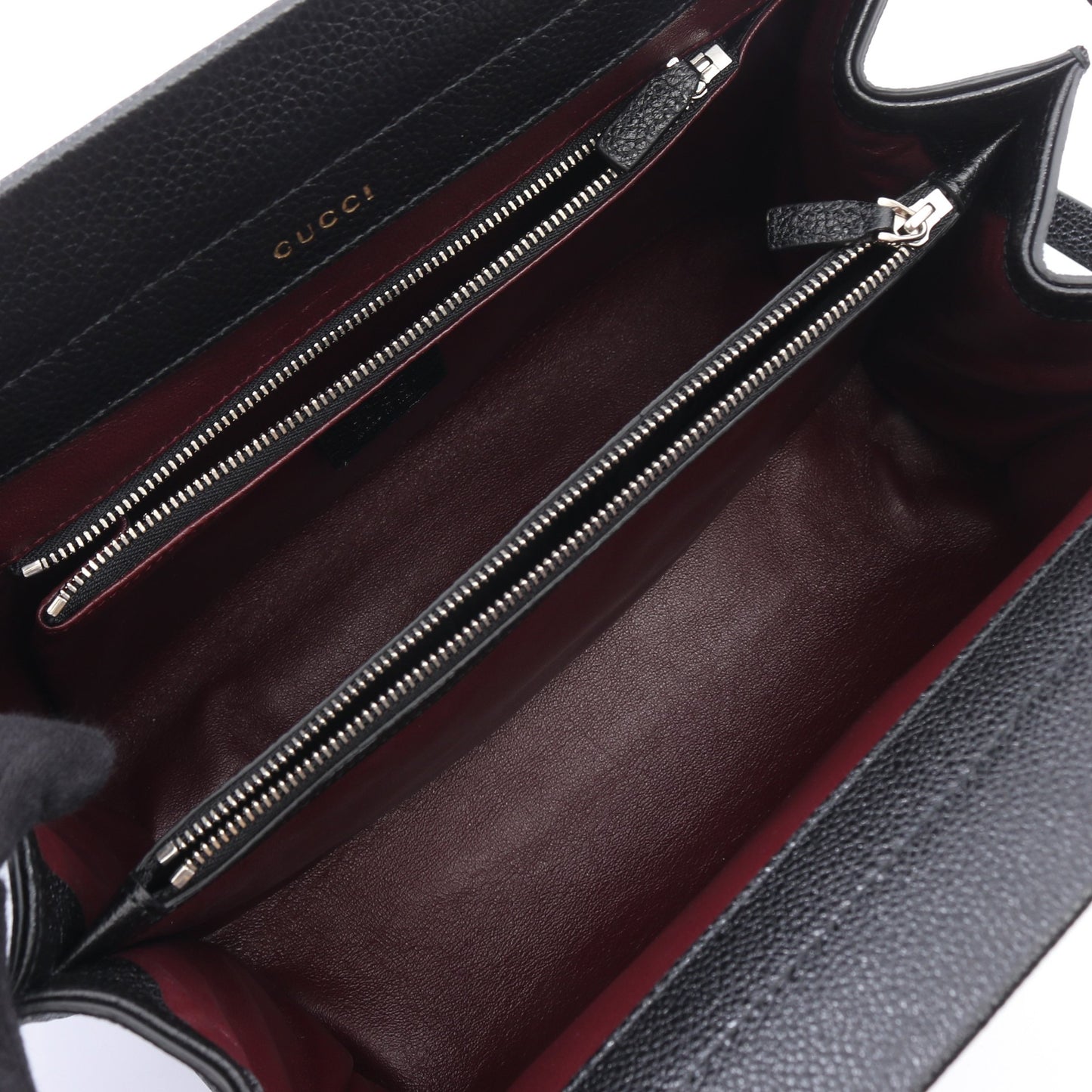 ズゥミ スモール 2WAYトップハンドルバッグ ハンドバッグ レザー ブラック グッチ バッグ GUCCI