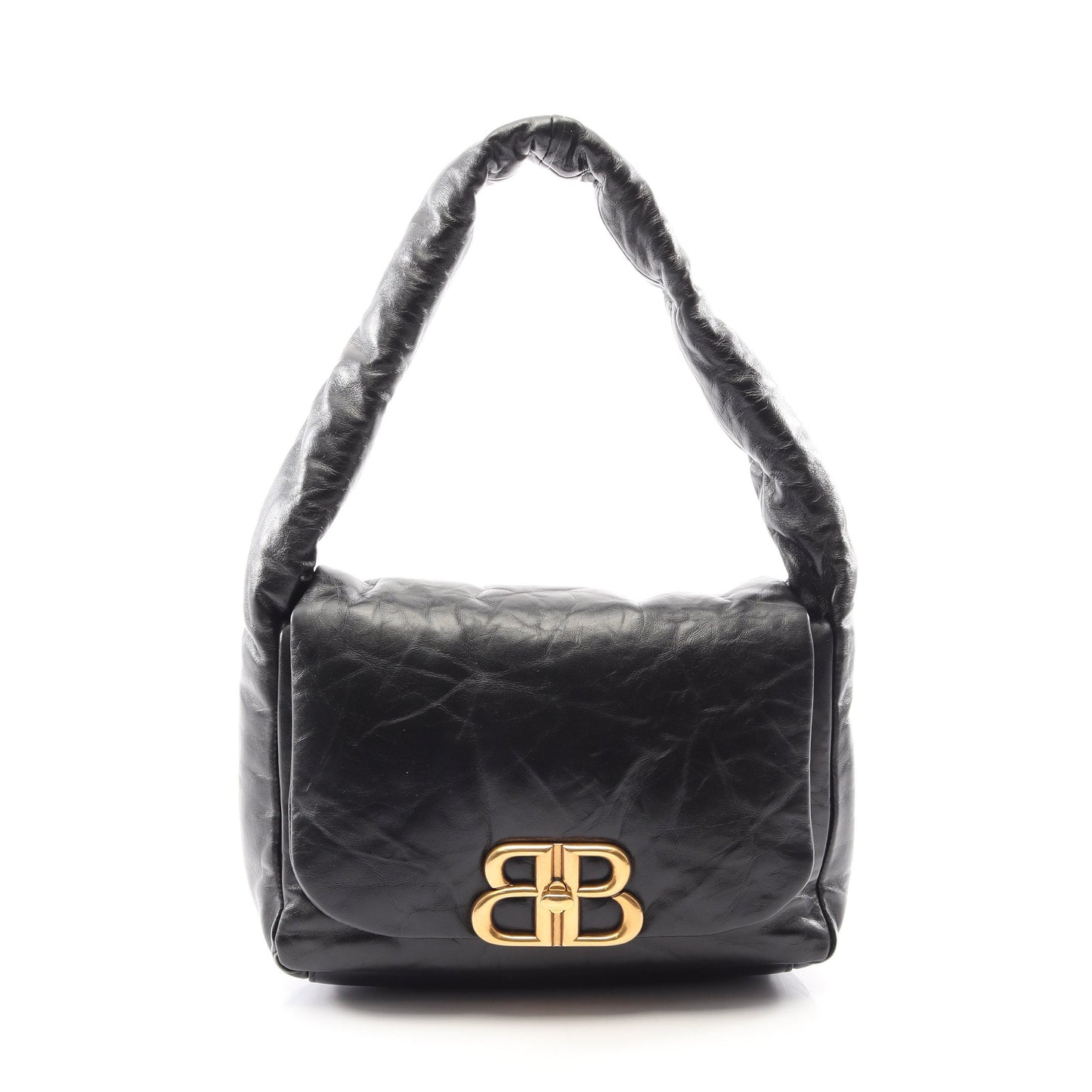 モナコ スリングバッグ ワンショルダーバッグ レザー ブラック バレンシアガ バッグ BALENCIAGA