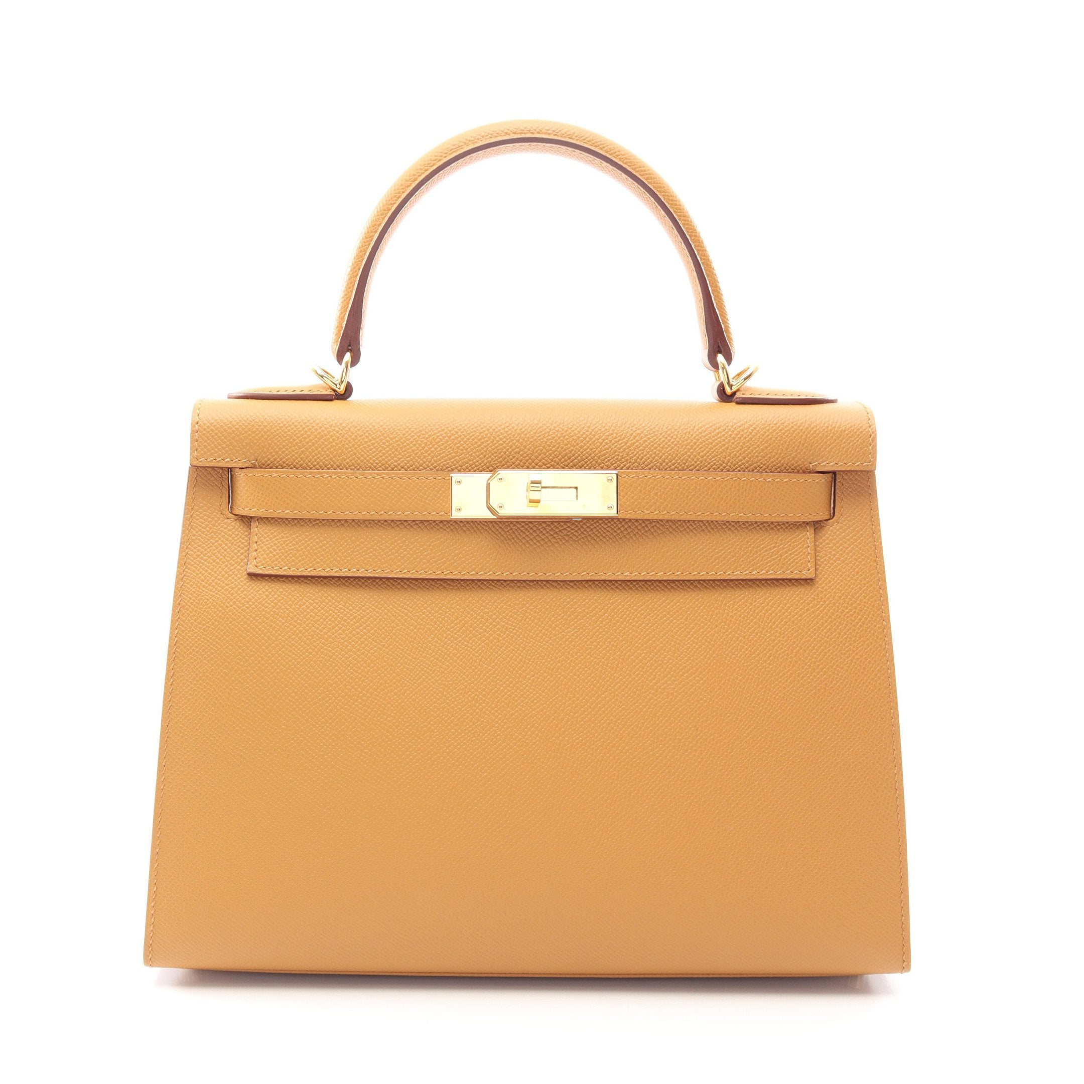 ケリー28 セサミ 外縫い 2WAY ハンドバッグ ヴォーエプソン ライト