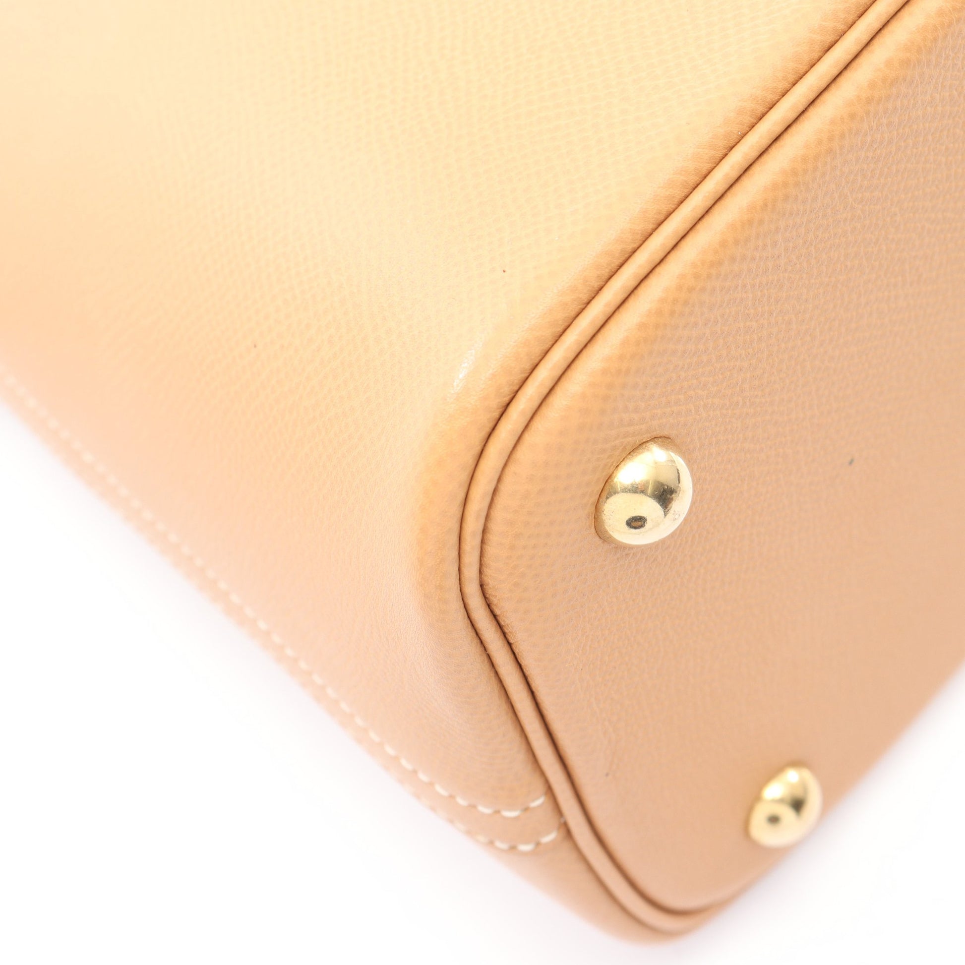 ボリード35 ナチュラル 2WAY ハンドバッグ クシュベル ベージュ ゴールド金具 □B刻印 エルメス バッグ HERMES