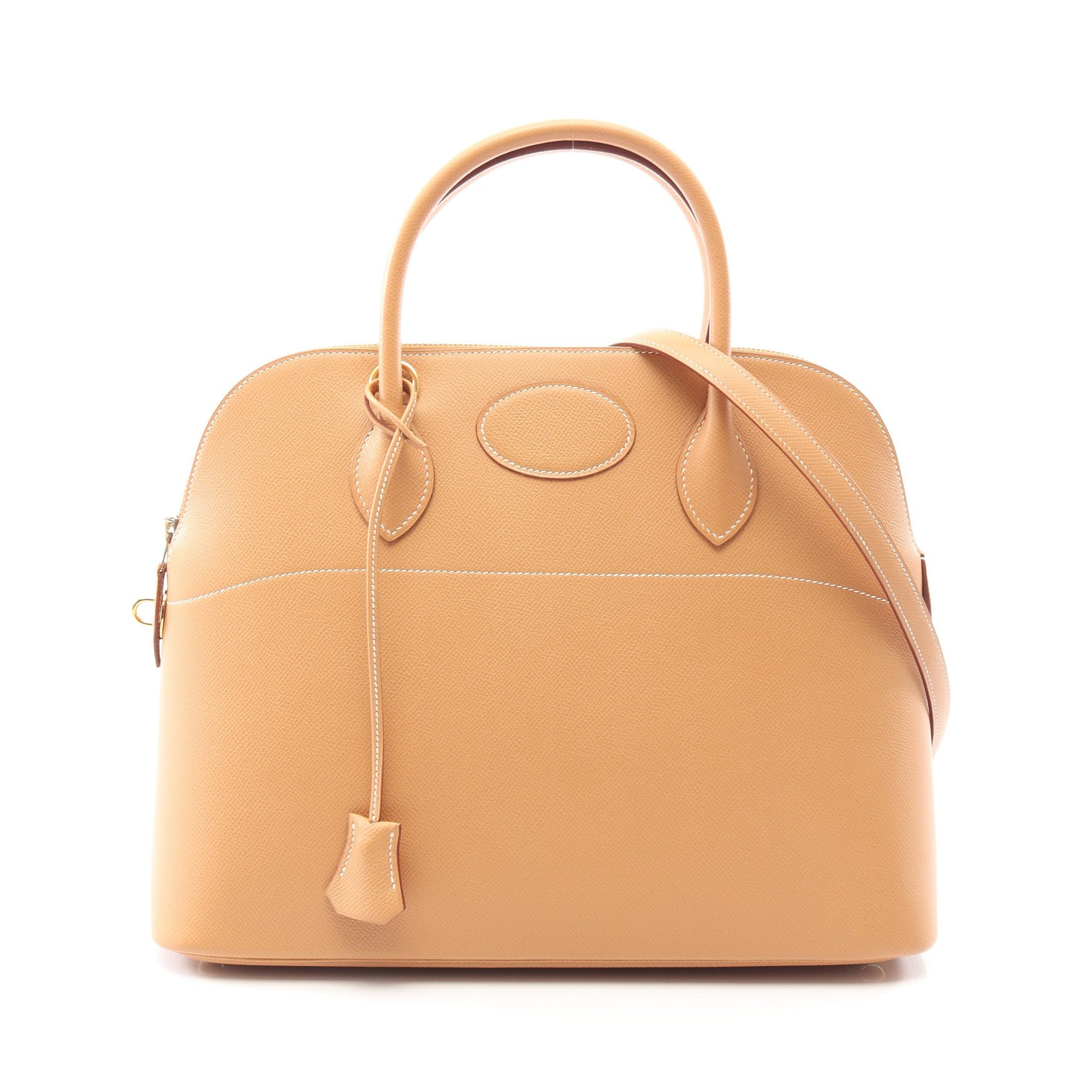 ボリード35 ナチュラル 2WAY ハンドバッグ クシュベル ベージュ ゴールド金具 □B刻印 エルメス バッグ HERMES