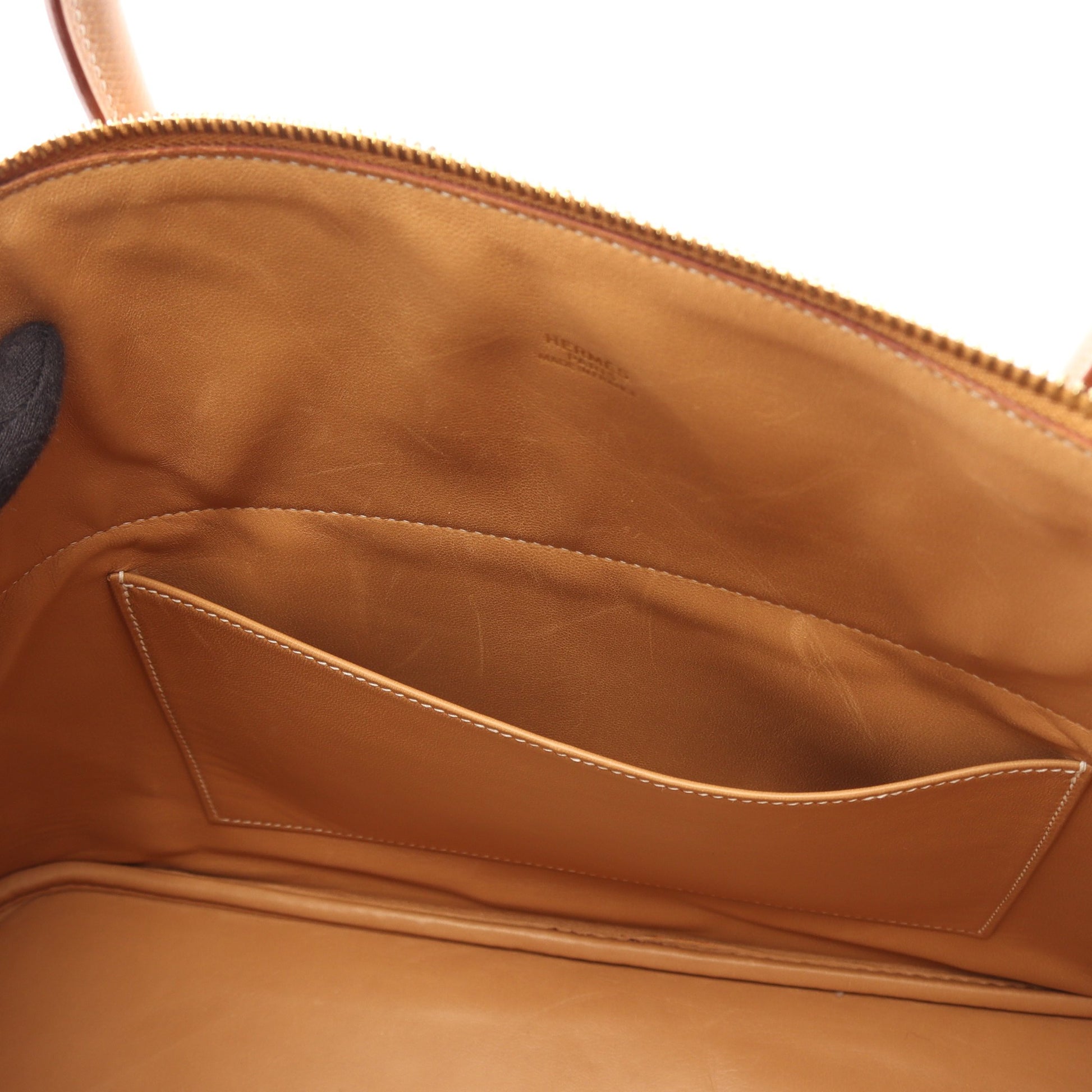 ボリード35 ナチュラル 2WAY ハンドバッグ クシュベル ベージュ ゴールド金具 □B刻印 エルメス バッグ HERMES