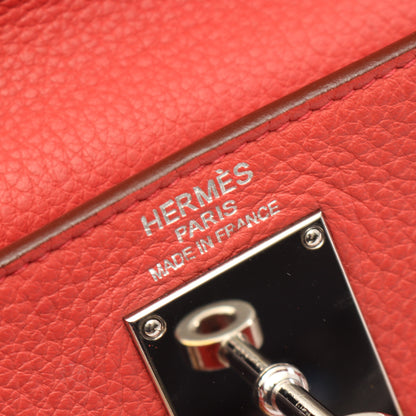 ショルダーケリー ワンショルダーバッグ トリヨンクレマンス ピンクレッド シルバー金具 □M刻印 エルメス バッグ HERMES