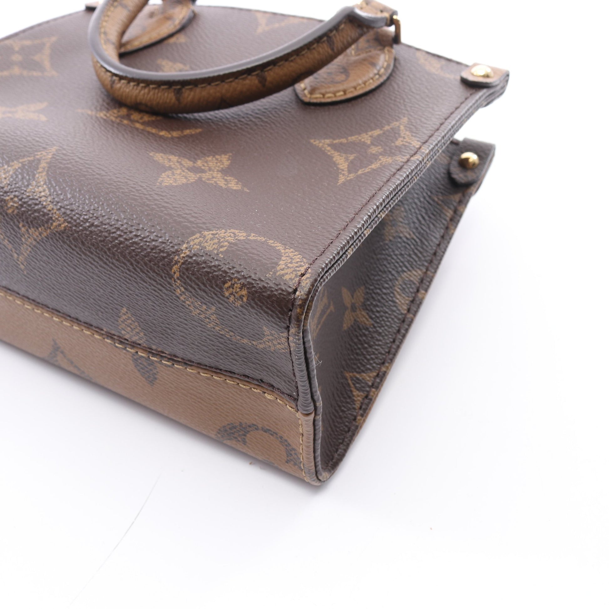 オンザゴーBB モノグラムリバース 2WAY ハンドバッグ PVC レザー ブラウン ライトブラウン ルイヴィトン バッグ LOUIS VUITTON