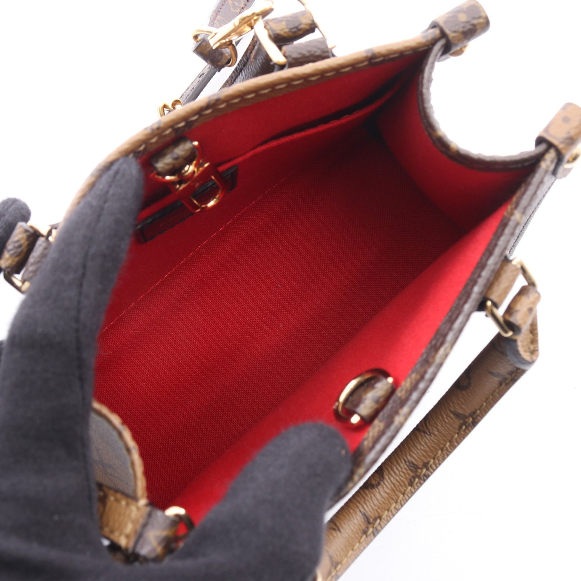 オンザゴーBB モノグラムリバース 2WAY ハンドバッグ PVC レザー ブラウン ライトブラウン ルイヴィトン バッグ LOUIS VUITTON