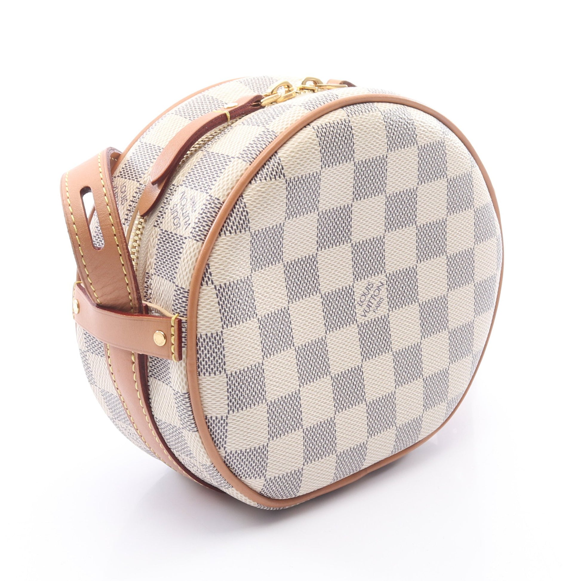 ボワット シャポー スープルPM ダミエアズール ショルダーバッグ PVC レザー ホワイト ルイヴィトン バッグ LOUIS VUITTON