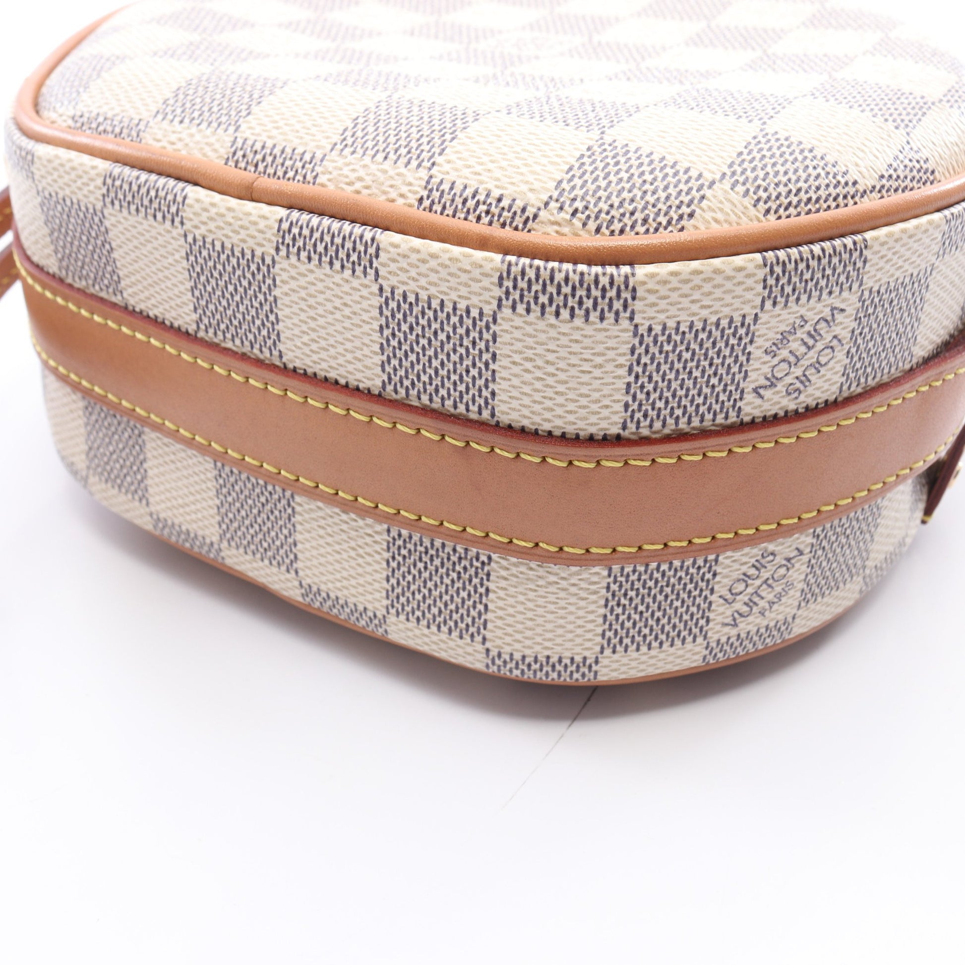 ボワット シャポー スープルPM ダミエアズール ショルダーバッグ PVC レザー ホワイト ルイヴィトン バッグ LOUIS VUITTON