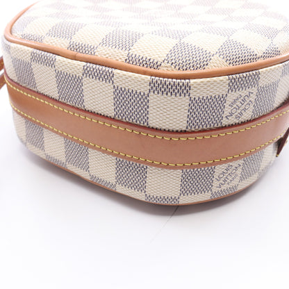 ボワット シャポー スープルPM ダミエアズール ショルダーバッグ PVC レザー ホワイト ルイヴィトン バッグ LOUIS VUITTON