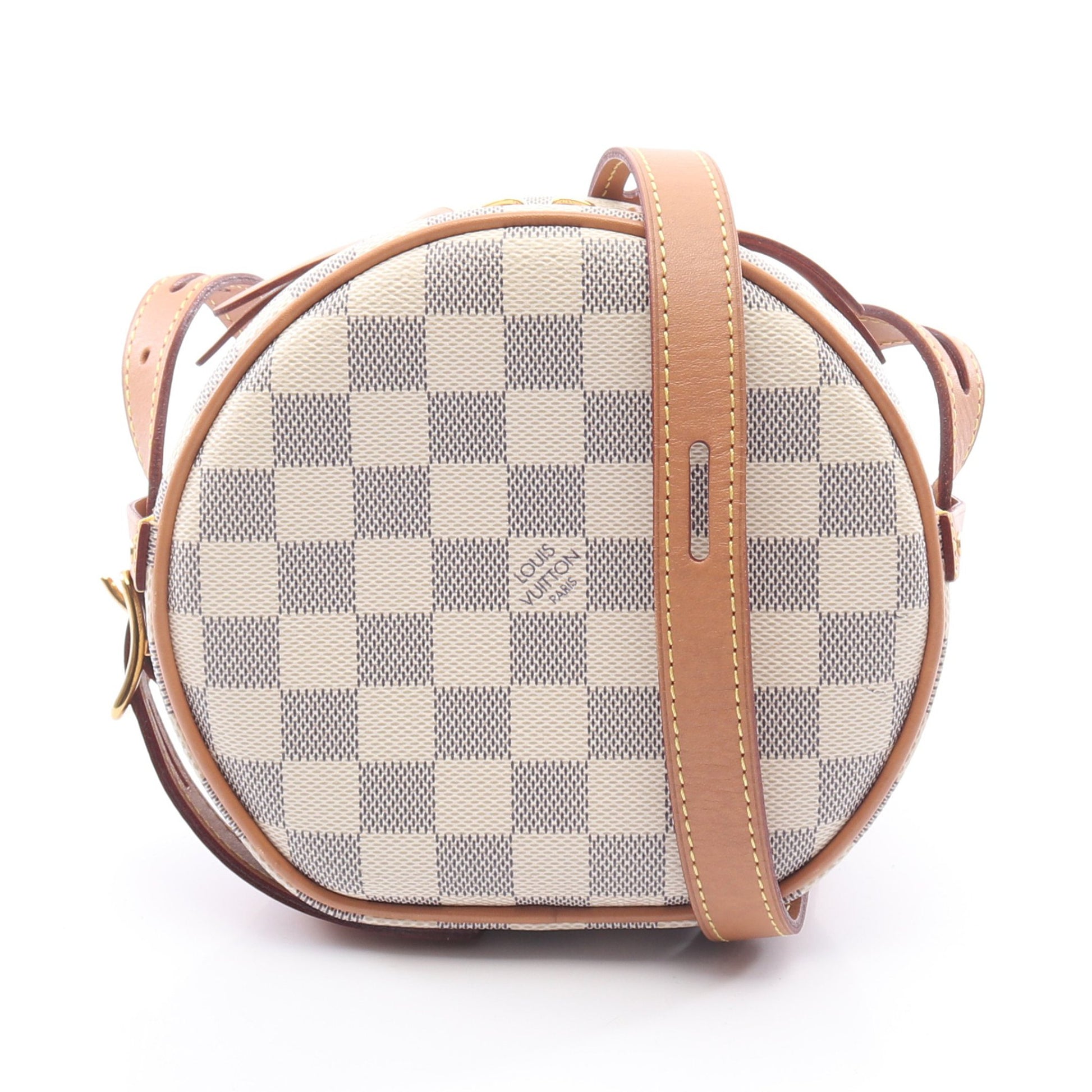 ボワット シャポー スープルPM ダミエアズール ショルダーバッグ PVC レザー ホワイト ルイヴィトン バッグ LOUIS VUITTON