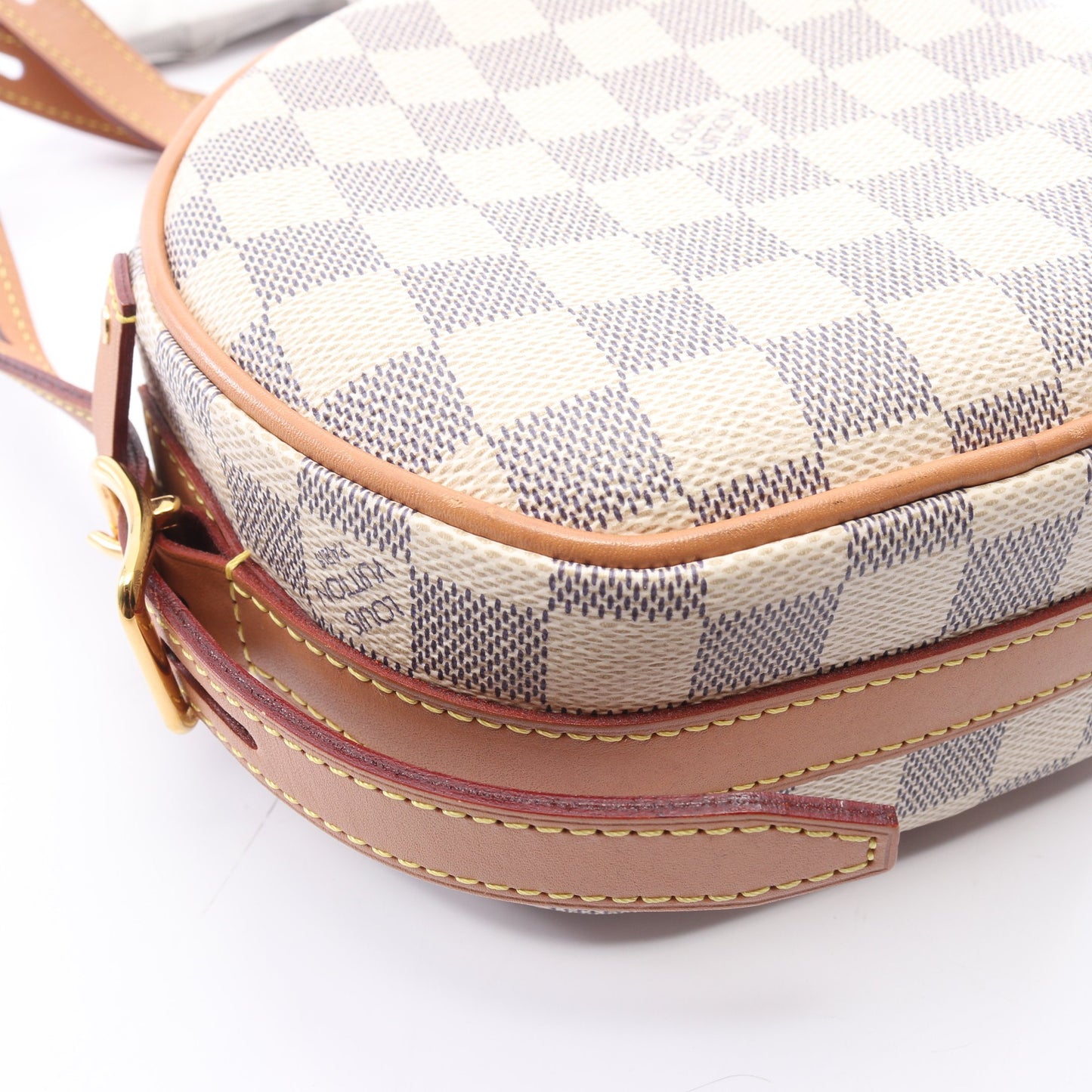 ボワット シャポー スープルPM ダミエアズール ショルダーバッグ PVC レザー ホワイト ルイヴィトン バッグ LOUIS VUITTON