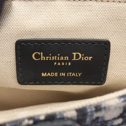 SADDLE サドル オブリーク 2WAY ハンドバッグ キャンバス レザー ネイビー アイボリー クリスチャンディオール バッグ Christian Dior