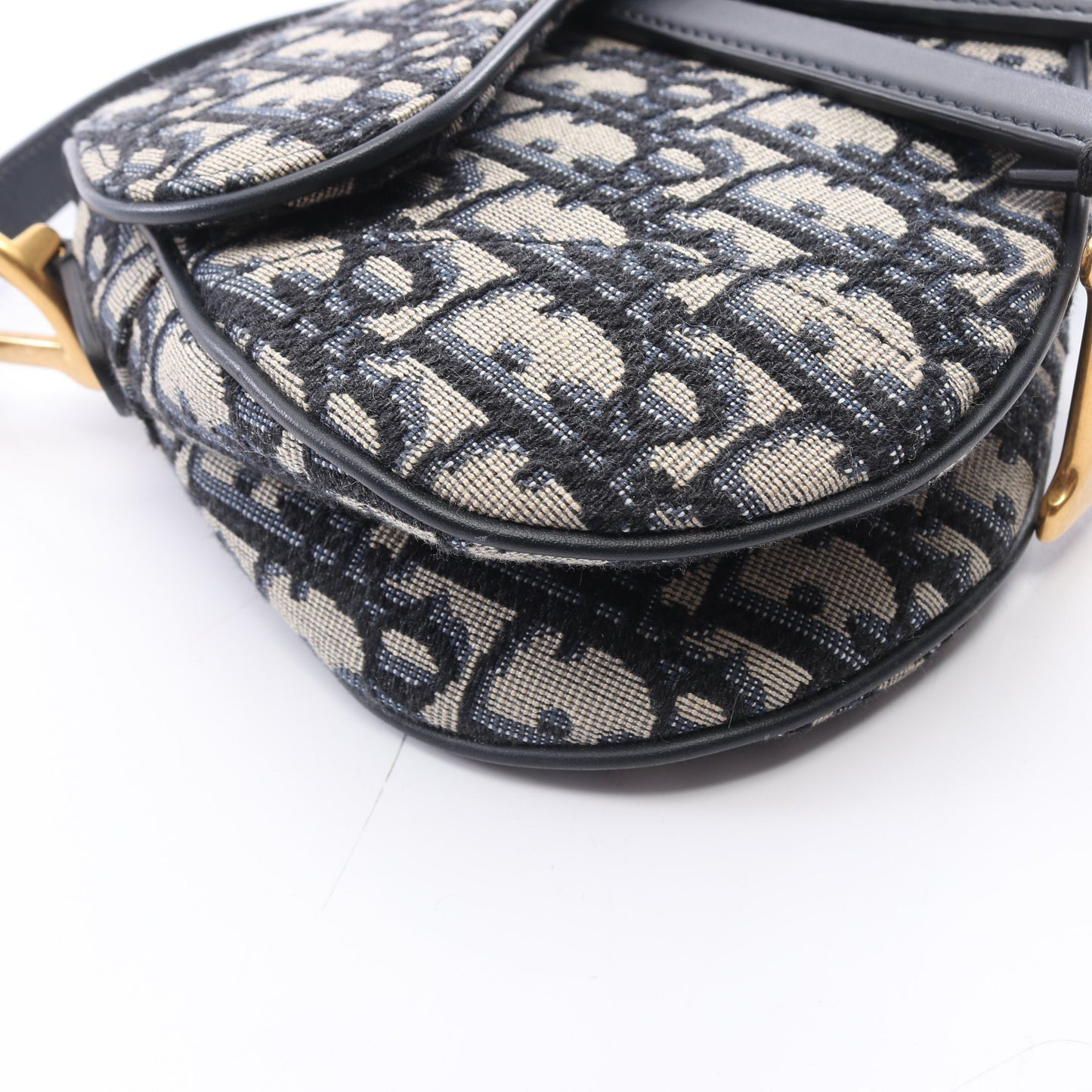 SADDLE サドル オブリーク 2WAY ハンドバッグ キャンバス レザー ネイビー アイボリー クリスチャンディオール バッグ Christian Dior