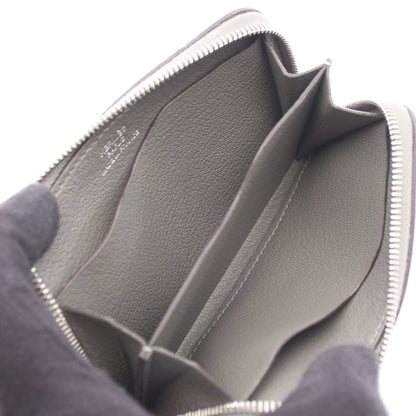 ジップアンゴー コンパクト シェーヌダンクル グリメイヤー コインケース エバーカラー グレー シルバー金具 K刻印 エルメス 財布・小物 HERMES
