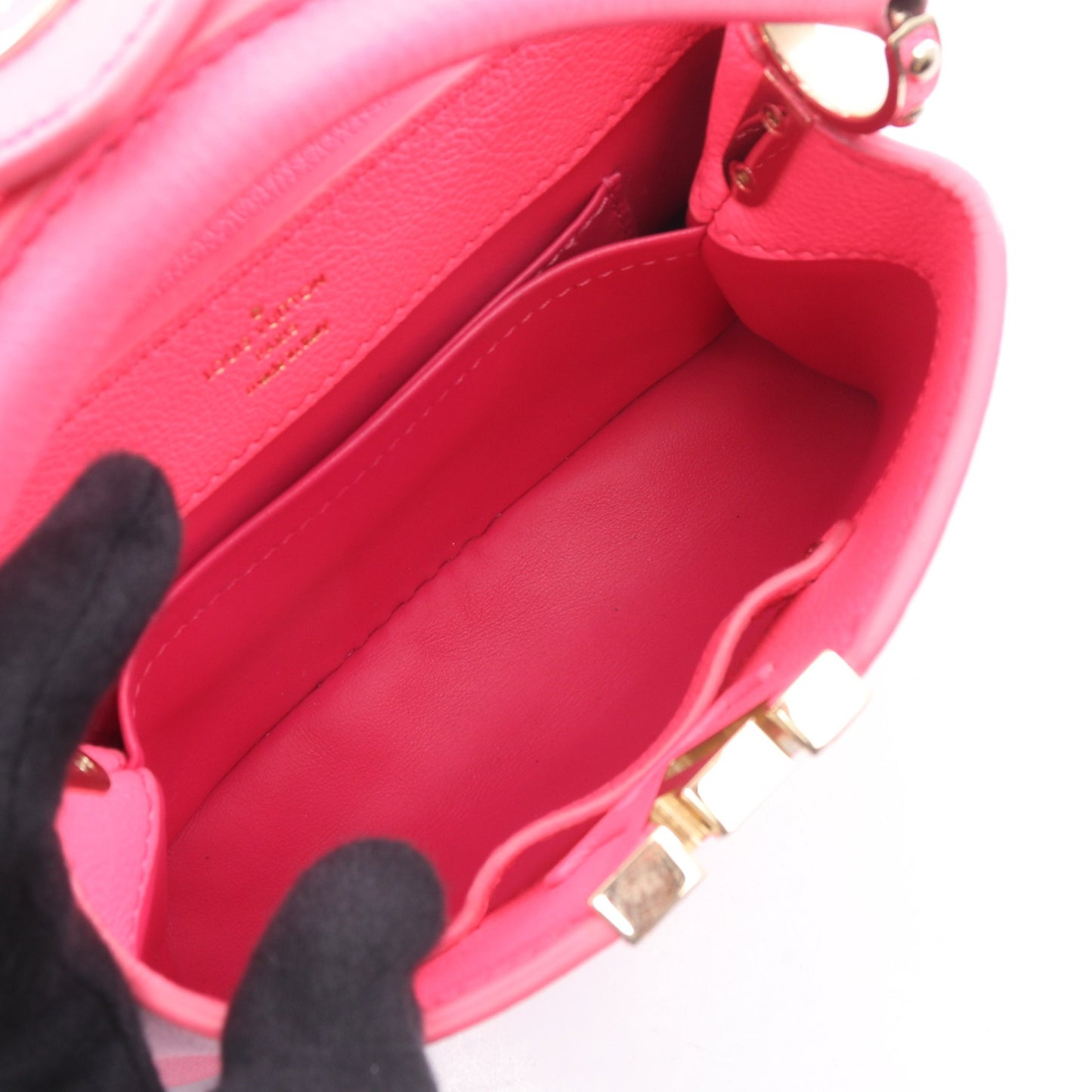 カプシーヌ MINI ネオンピンク 2WAY ハンドバッグ レザー ピンク ルイヴィトン バッグ LOUIS VUITTON