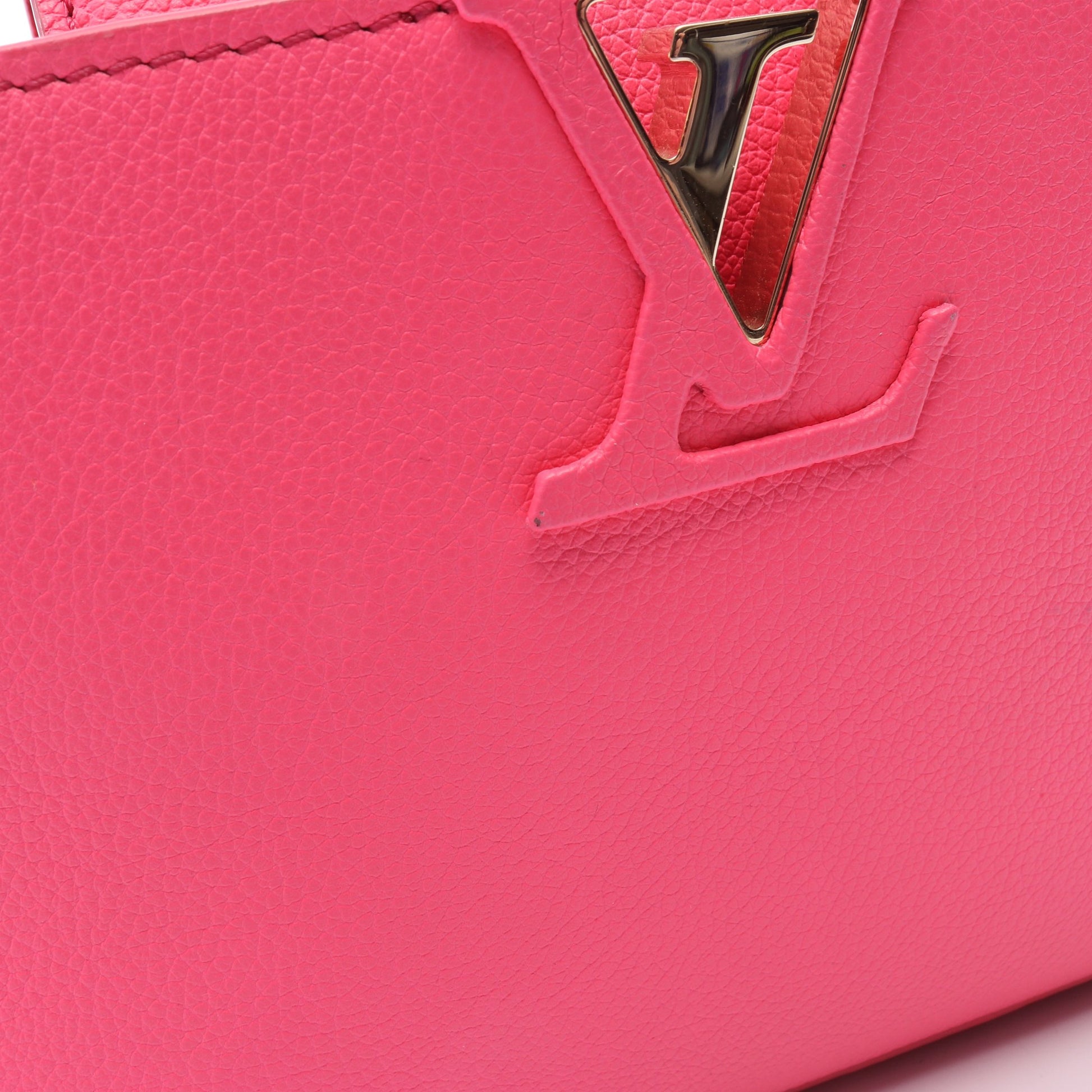 カプシーヌ MINI ネオンピンク 2WAY ハンドバッグ レザー ピンク ルイヴィトン バッグ LOUIS VUITTON