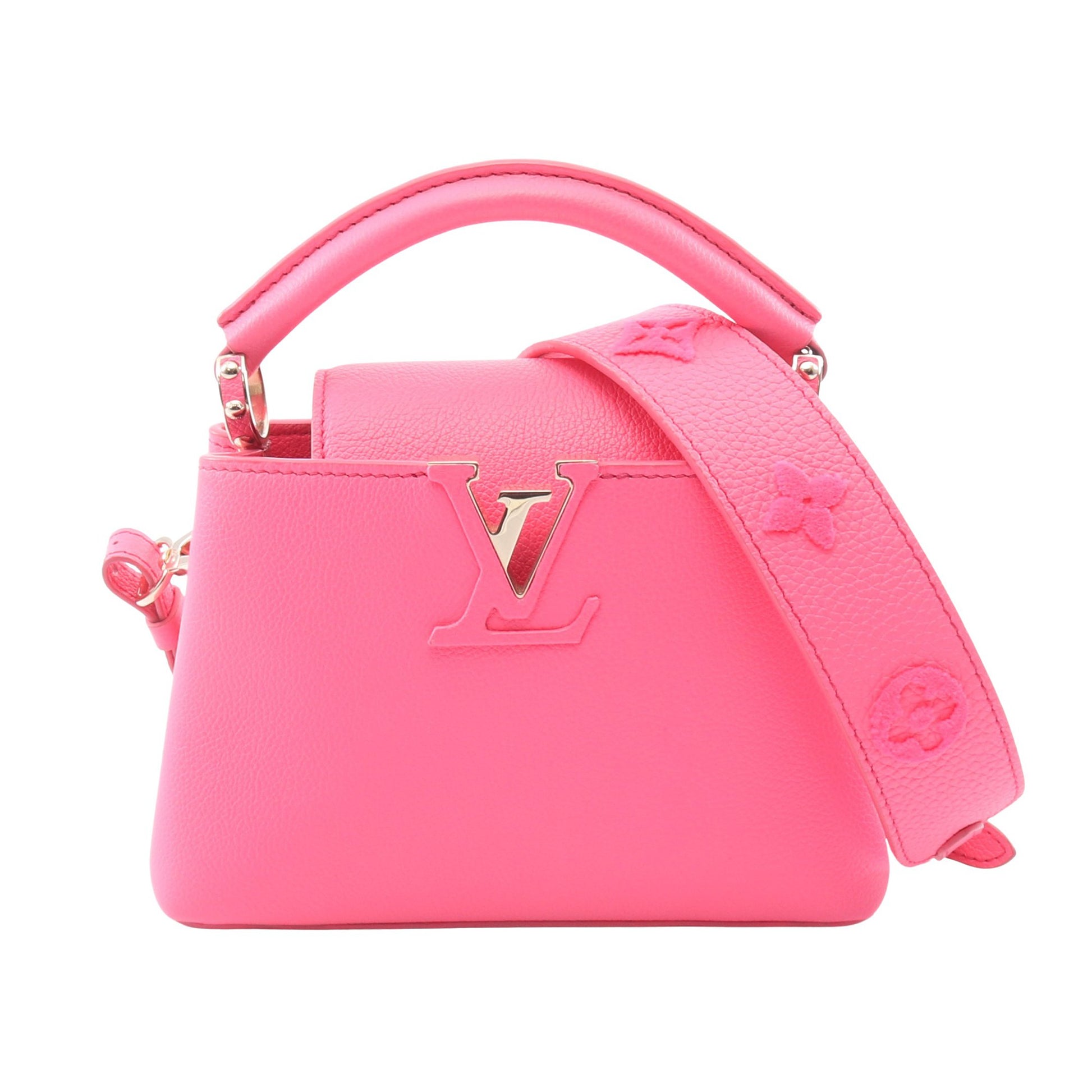 カプシーヌ MINI ネオンピンク 2WAY ハンドバッグ レザー ピンク ルイヴィトン バッグ LOUIS VUITTON