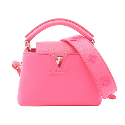 カプシーヌ MINI ネオンピンク 2WAY ハンドバッグ レザー ピンク ルイヴィトン バッグ LOUIS VUITTON