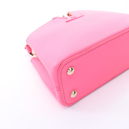 カプシーヌ MINI ネオンピンク 2WAY ハンドバッグ レザー ピンク ルイヴィトン バッグ LOUIS VUITTON