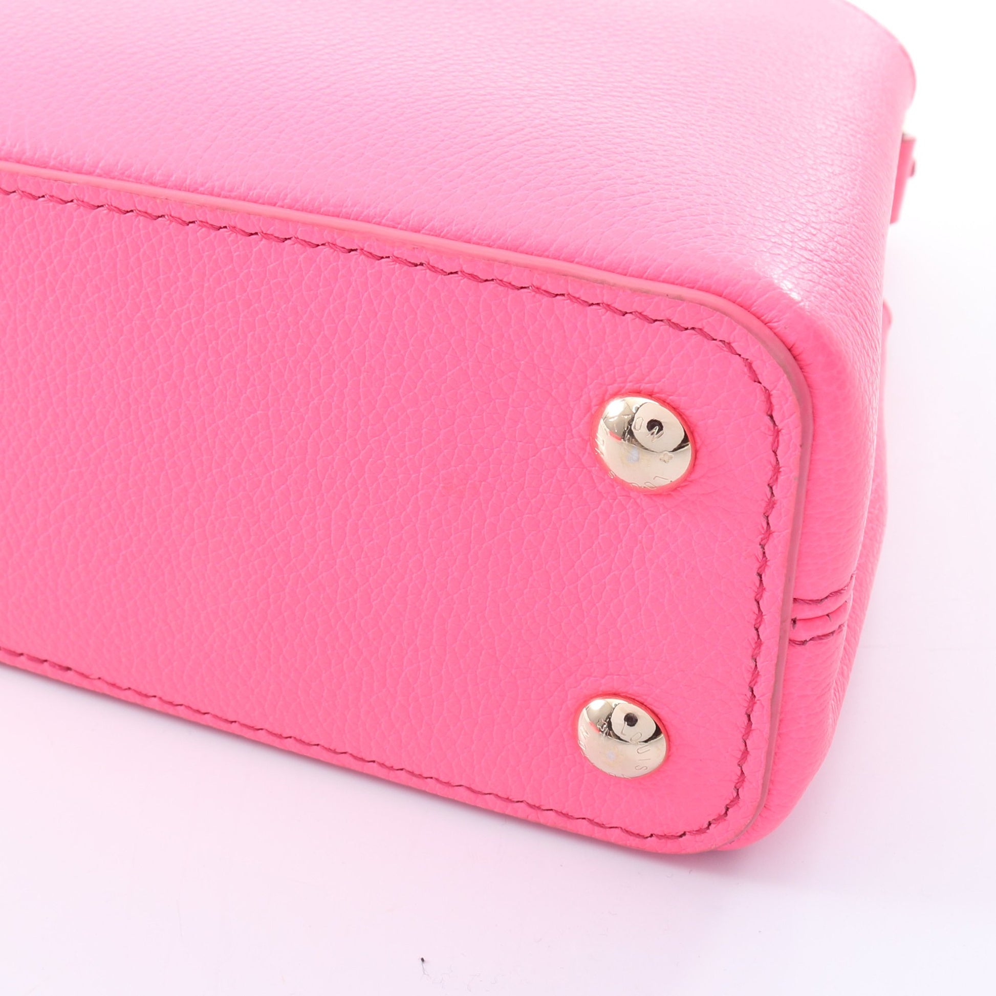 カプシーヌ MINI ネオンピンク 2WAY ハンドバッグ レザー ピンク ルイヴィトン バッグ LOUIS VUITTON