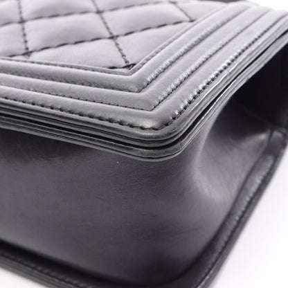 ボーイシャネル チェーンショルダーバッグ ラムスキン ブラック シルバー金具 シャネル バッグ CHANEL