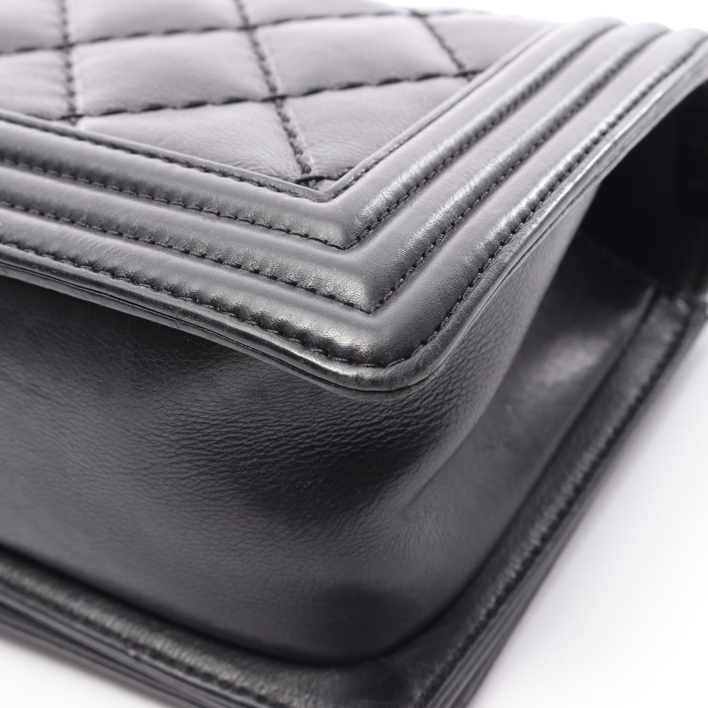 ボーイシャネル チェーンショルダーバッグ ラムスキン ブラック シルバー金具 シャネル バッグ CHANEL