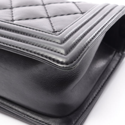 ボーイシャネル チェーンショルダーバッグ ラムスキン ブラック シルバー金具 シャネル バッグ CHANEL