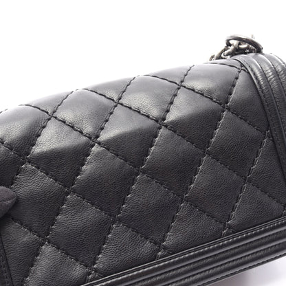 ボーイシャネル チェーンショルダーバッグ ラムスキン ブラック シルバー金具 シャネル バッグ CHANEL