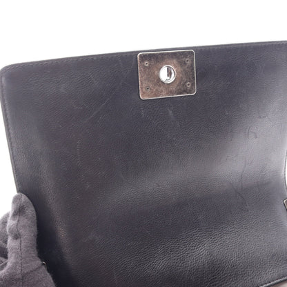 ボーイシャネル チェーンショルダーバッグ ラムスキン ブラック シルバー金具 シャネル バッグ CHANEL
