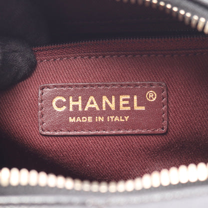 マトラッセ バニティバッグ 2WAY チェーンショルダーバッグ レザー ブラック ゴールド金具 シャネル バッグ CHANEL