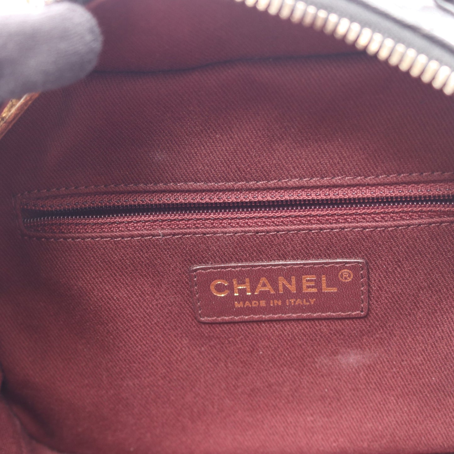 マトラッセ バニティバッグ 2WAY チェーンショルダーバッグ レザー ブラック ゴールド金具 シャネル バッグ CHANEL