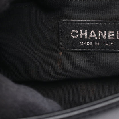 ボーイシャネル スモール チェーンショルダーバッグ キャビアスキン ブラック シルバー金具 シャネル バッグ CHANEL