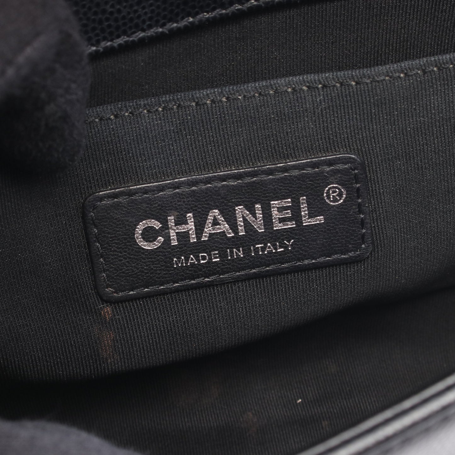 ボーイシャネル スモール チェーンショルダーバッグ キャビアスキン ブラック シルバー金具 シャネル バッグ CHANEL
