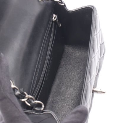 ミニマトラッセ チェーンショルダーバッグ ラムスキン ブラック シルバー金具 シャネル バッグ CHANEL