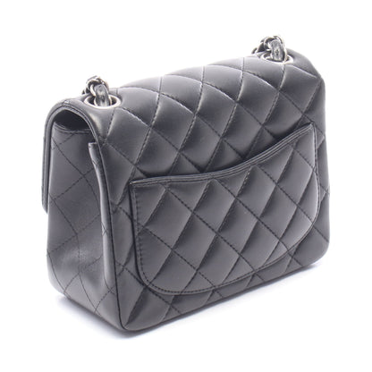 ミニマトラッセ チェーンショルダーバッグ ラムスキン ブラック シルバー金具 シャネル バッグ CHANEL