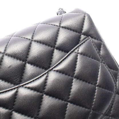 ミニマトラッセ チェーンショルダーバッグ ラムスキン ブラック シルバー金具 シャネル バッグ CHANEL