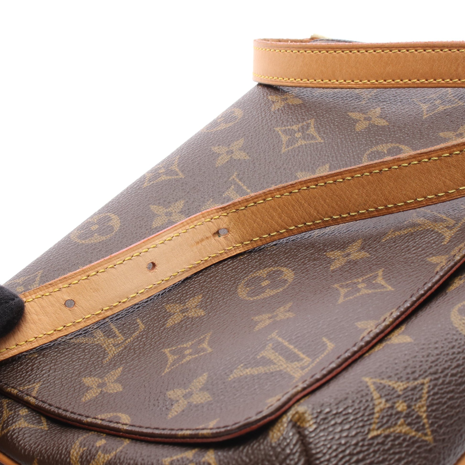 ミュゼットタンゴ ショートストラップ モノグラム ショルダーバッグ PVC レザー ブラウン ルイヴィトン バッグ LOUIS VUITTON
