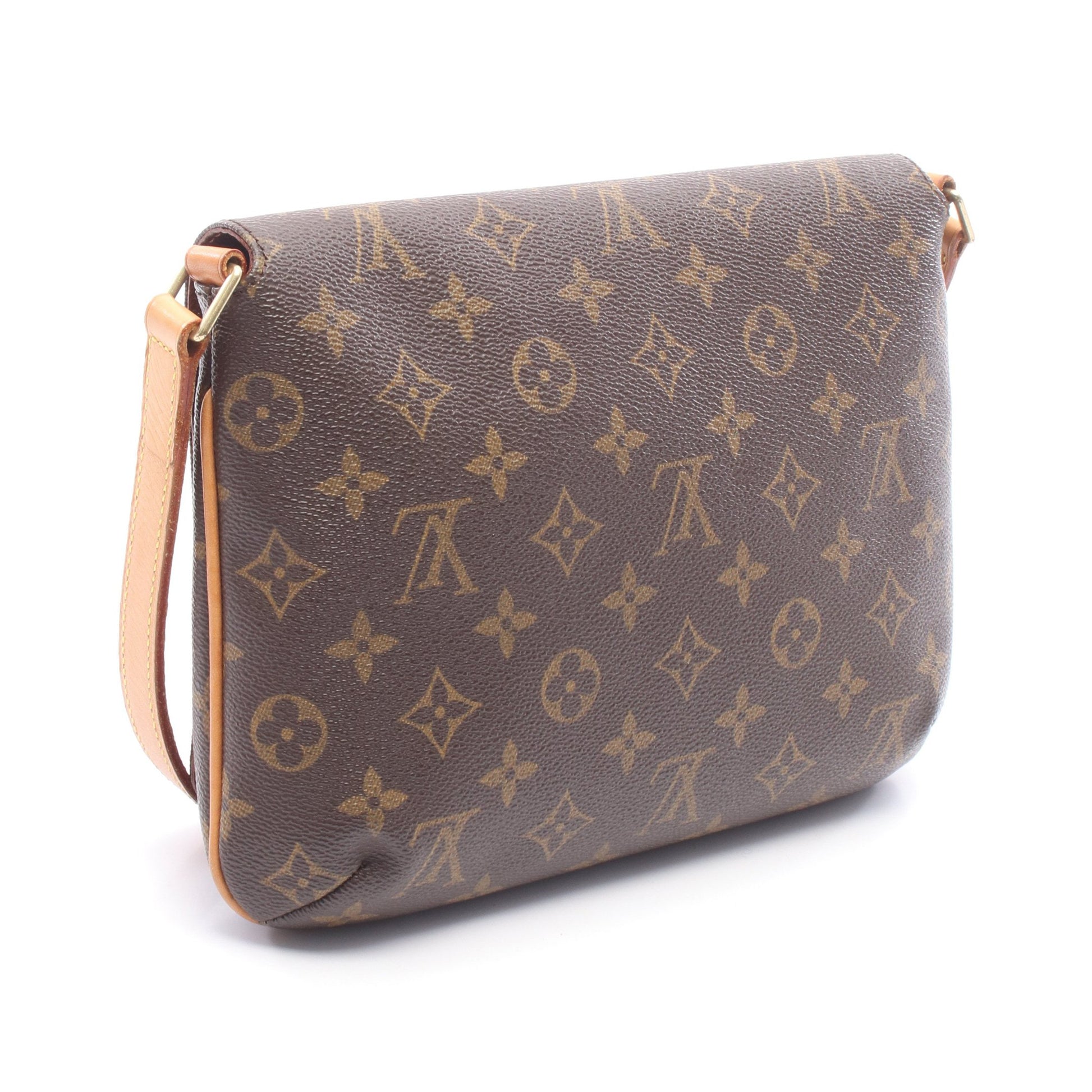 ミュゼットタンゴ ショートストラップ モノグラム ショルダーバッグ PVC レザー ブラウン ルイヴィトン バッグ LOUIS VUITTON