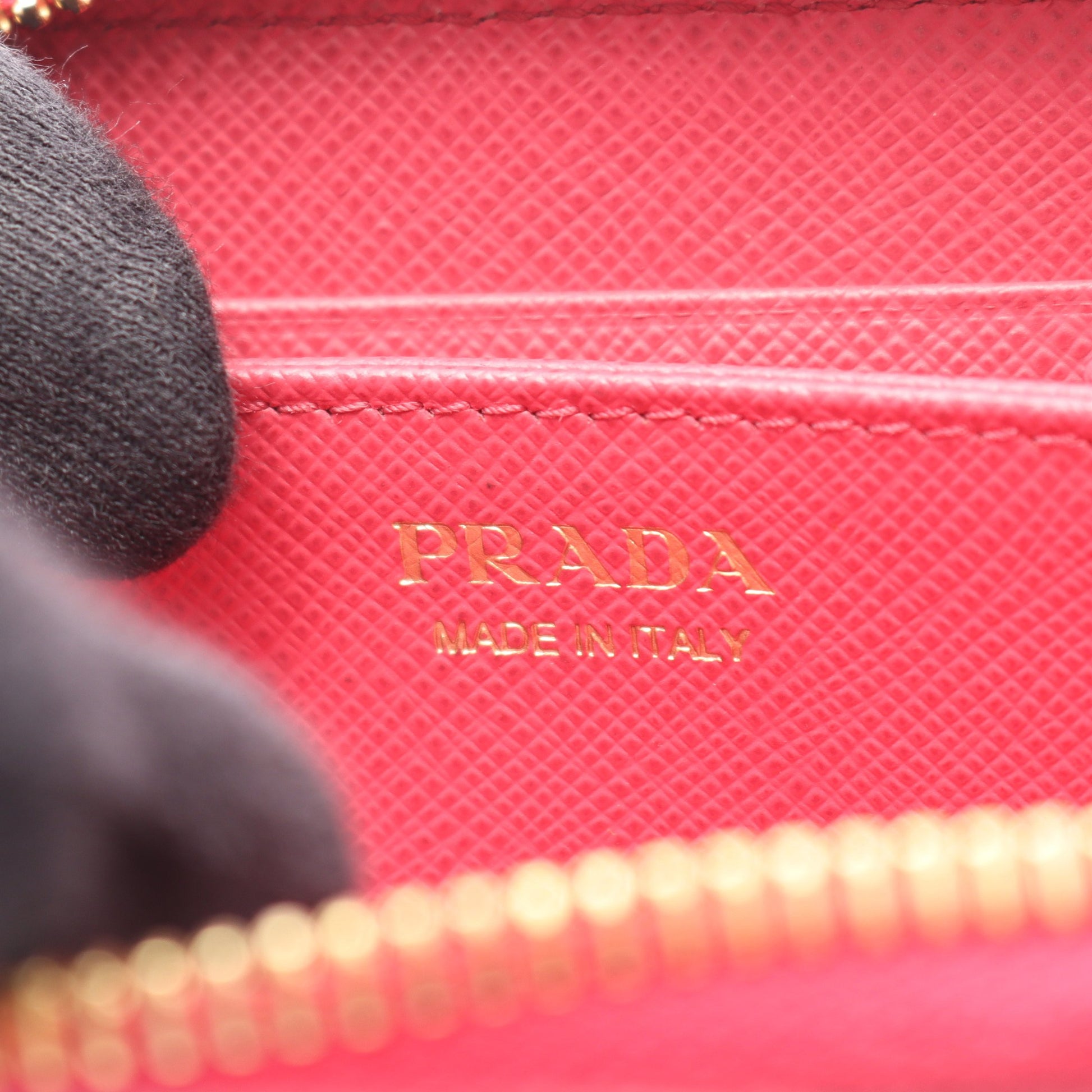 SAFFIANO METAL ラウンドファスナー コインケース サフィアーノレザー ピンク プラダ 財布・小物 PRADA
